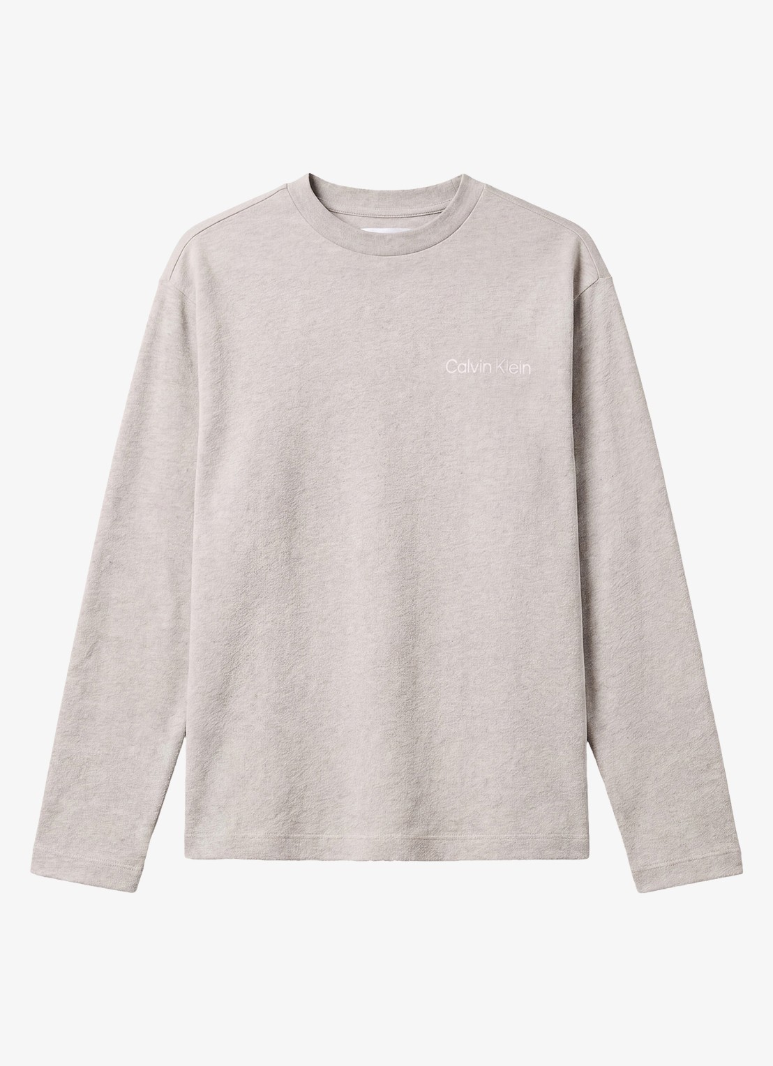 Calvin Klein Pyjamashirt met logo - voorkant grijs