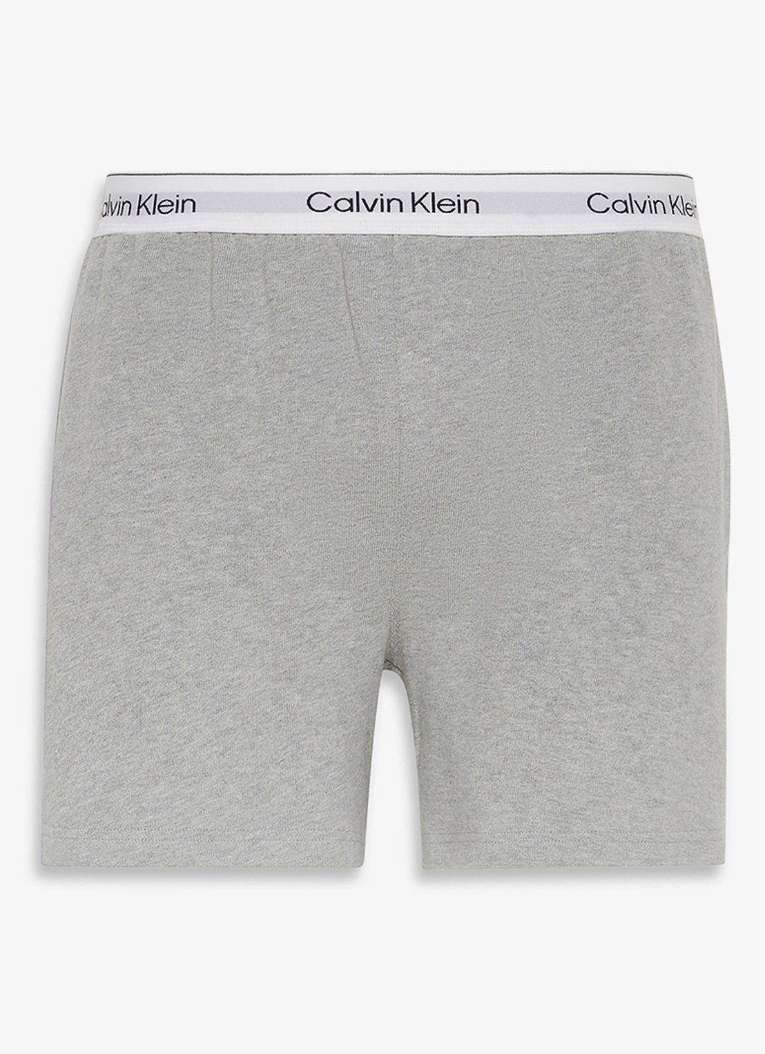 Calvin Klein Pyjamashorts met logoband - voorkant 8 lichtgrijs