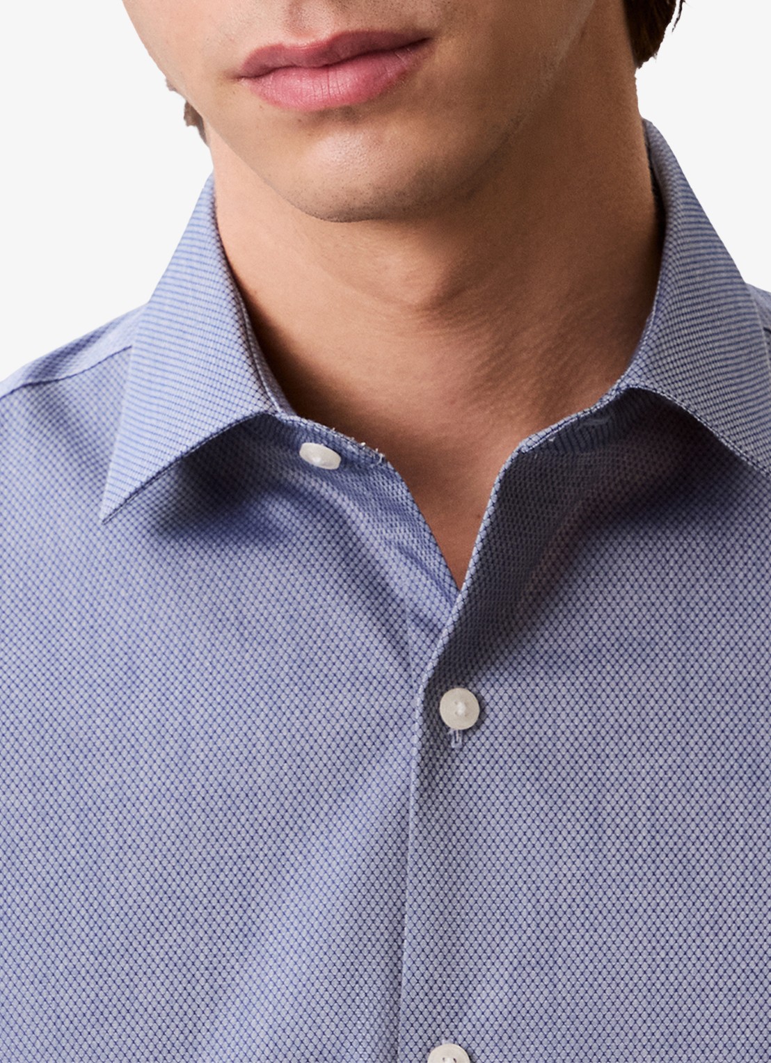 Calvin Klein Regular fit overhemd met logoborduring - detail 5 blauw