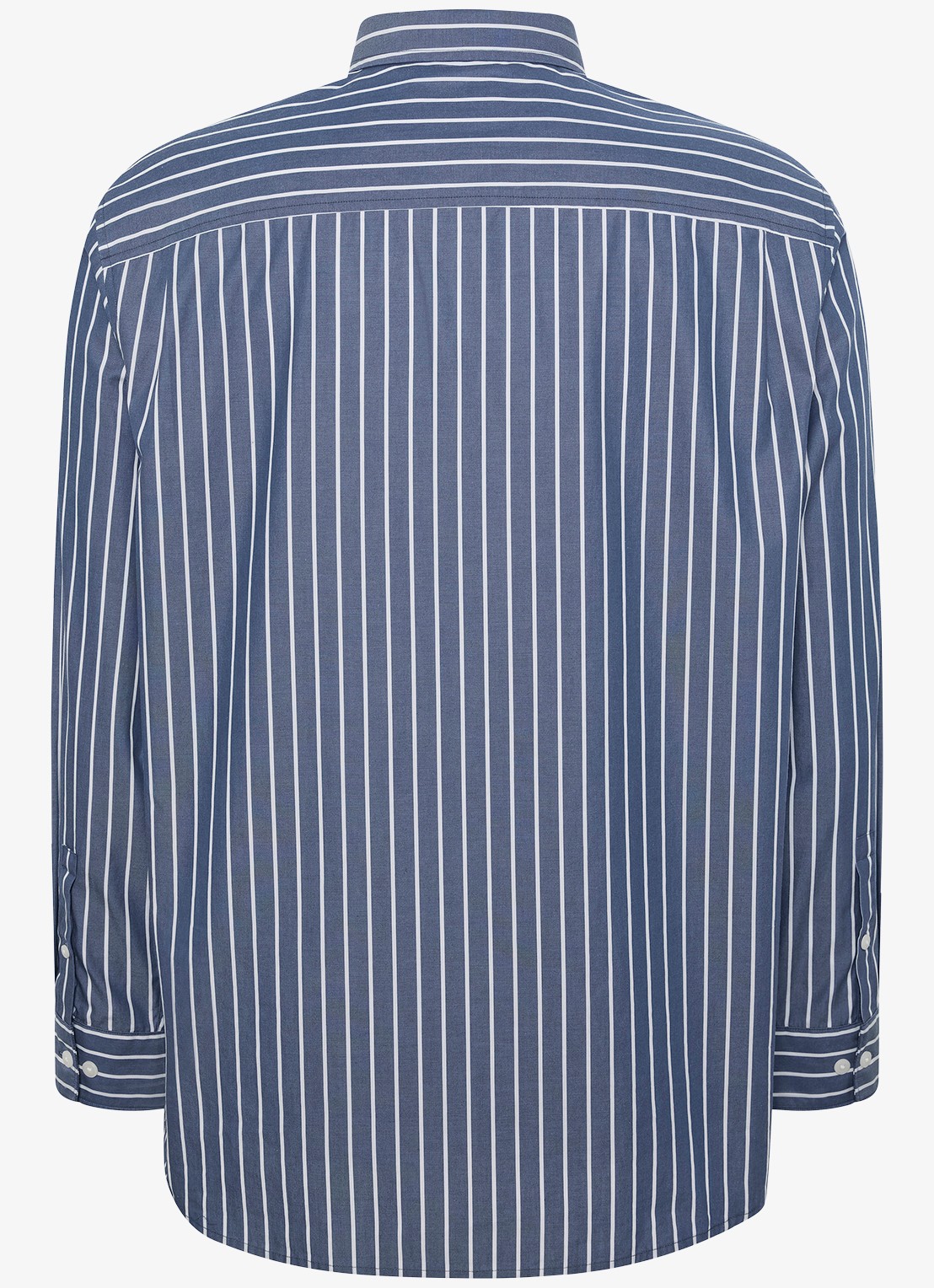 Calvin Klein Regular fit overhemd met streepprint - achterkant 3 dark denim-cec /  blauw