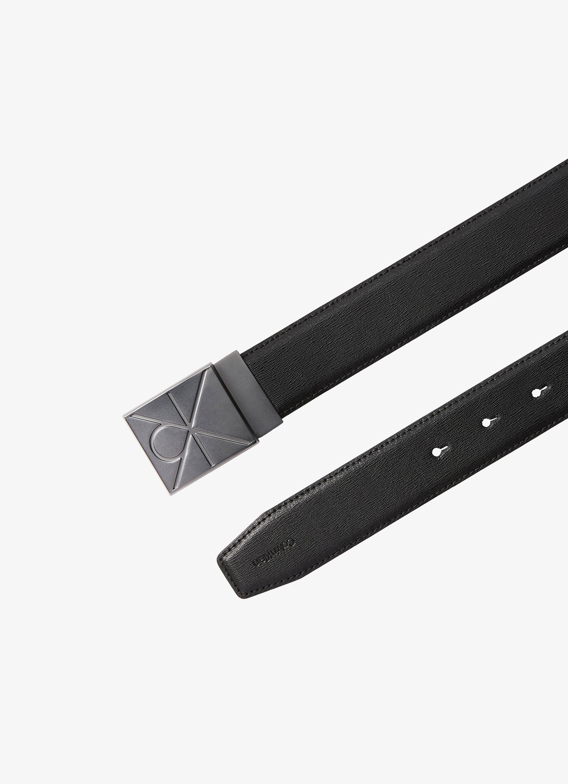 Calvin Klein Riem met logo - voorkant 2 zwart
