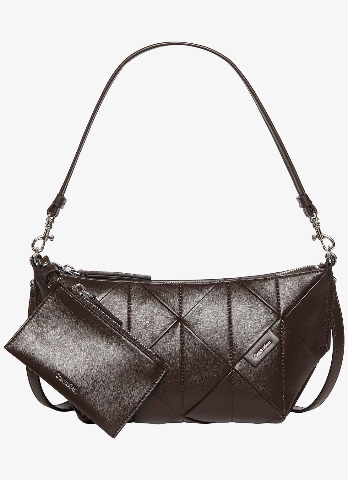Calvin Klein Schoudertas met afneembare schouderriem - voorkant 2 delicioso-bal /  bruin