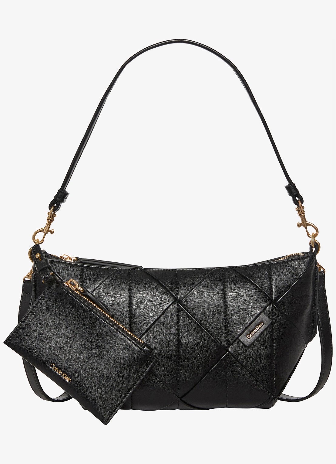 Calvin Klein Schoudertas met afneembare schouderriem - detail black-ub1 /  zwart