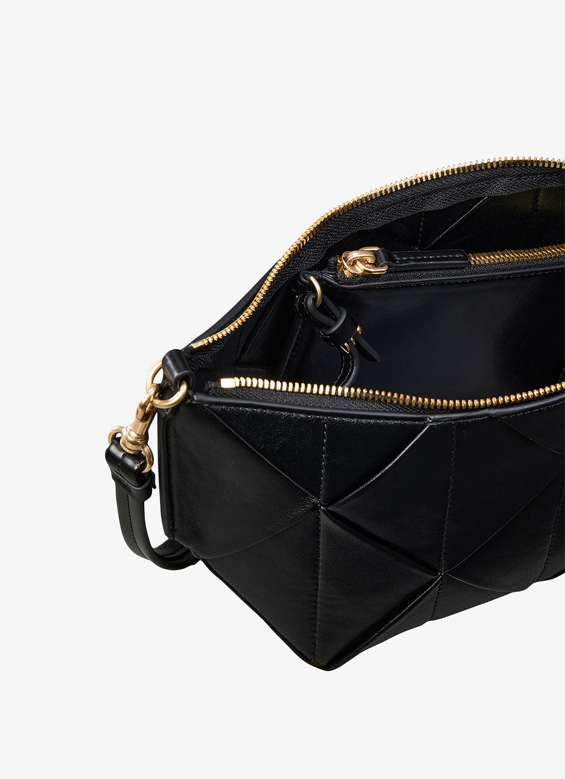 Calvin Klein Schoudertas met afneembare schouderriem - detail 2 black-ub1 /  zwart