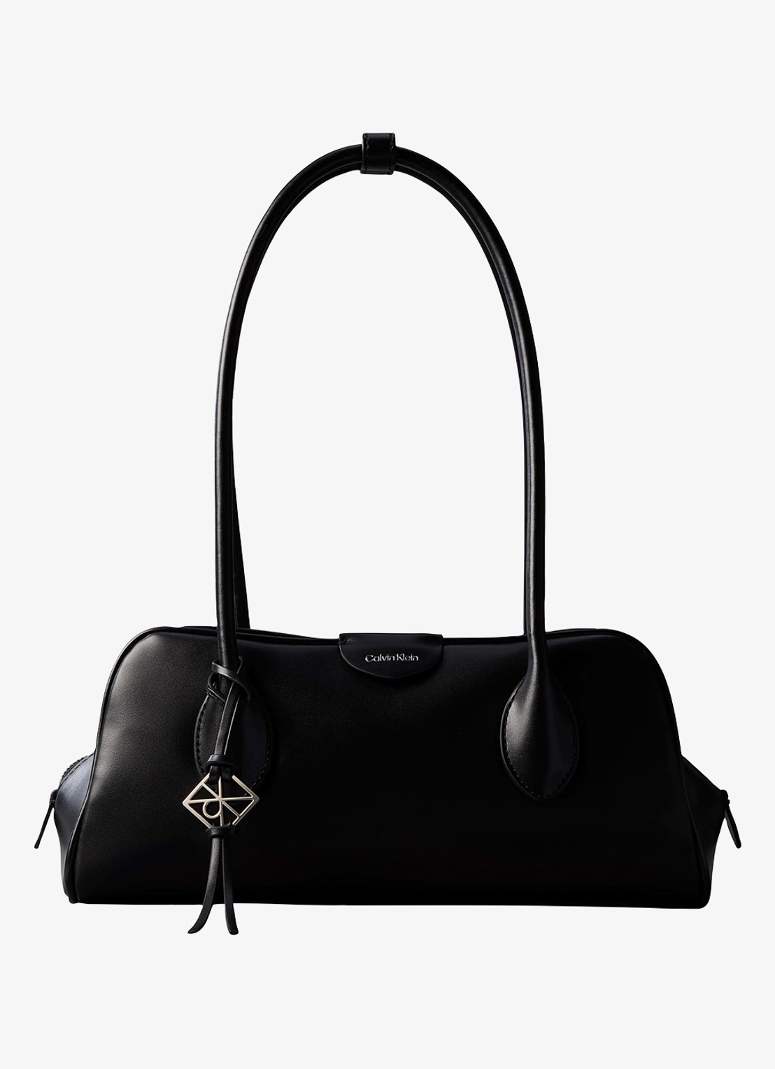 Calvin Klein Schoudertas met logo - voorkant 3 black-ub1 /  zwart