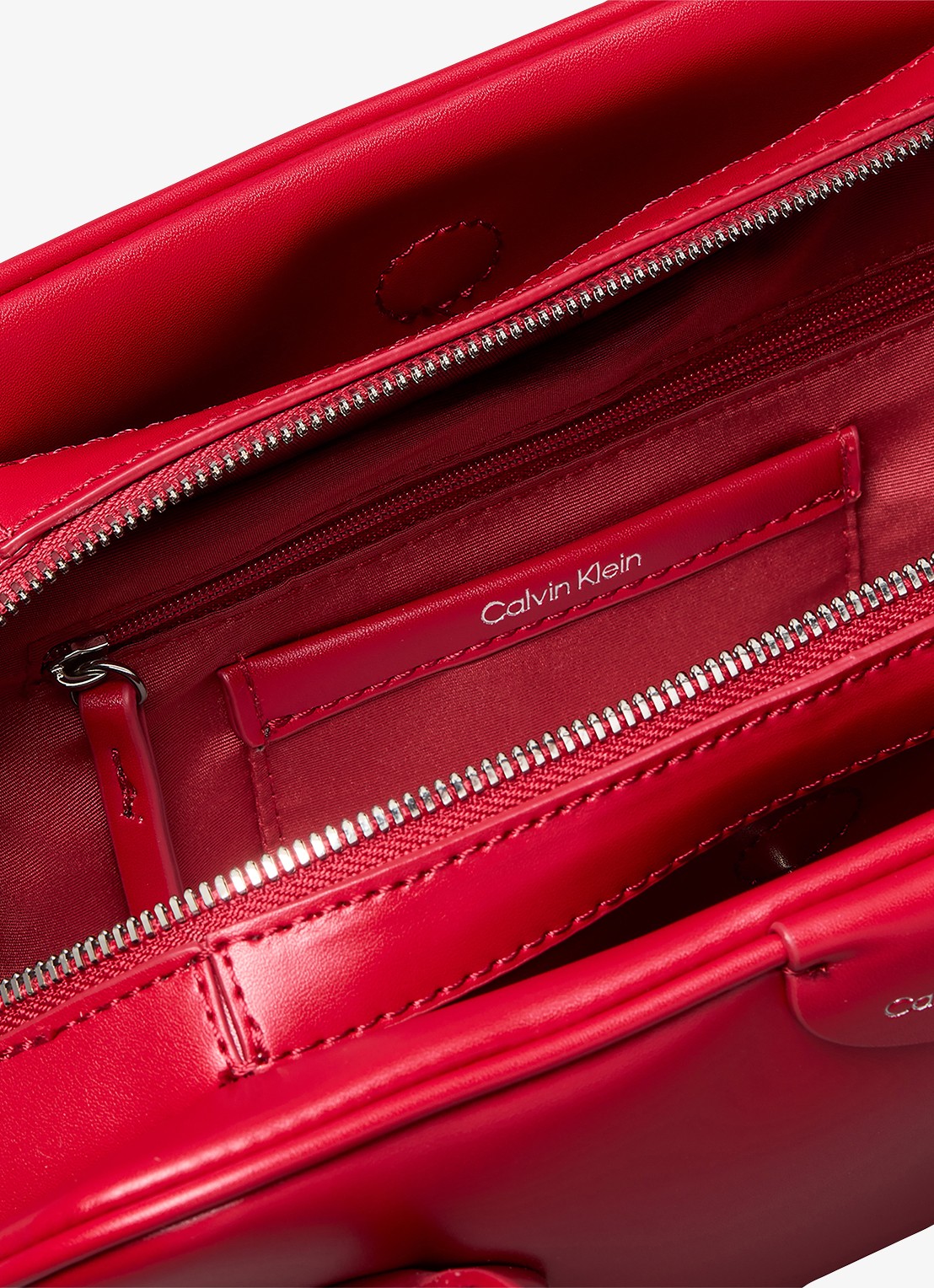 Calvin Klein Schoudertas met logo - detail 3 rood