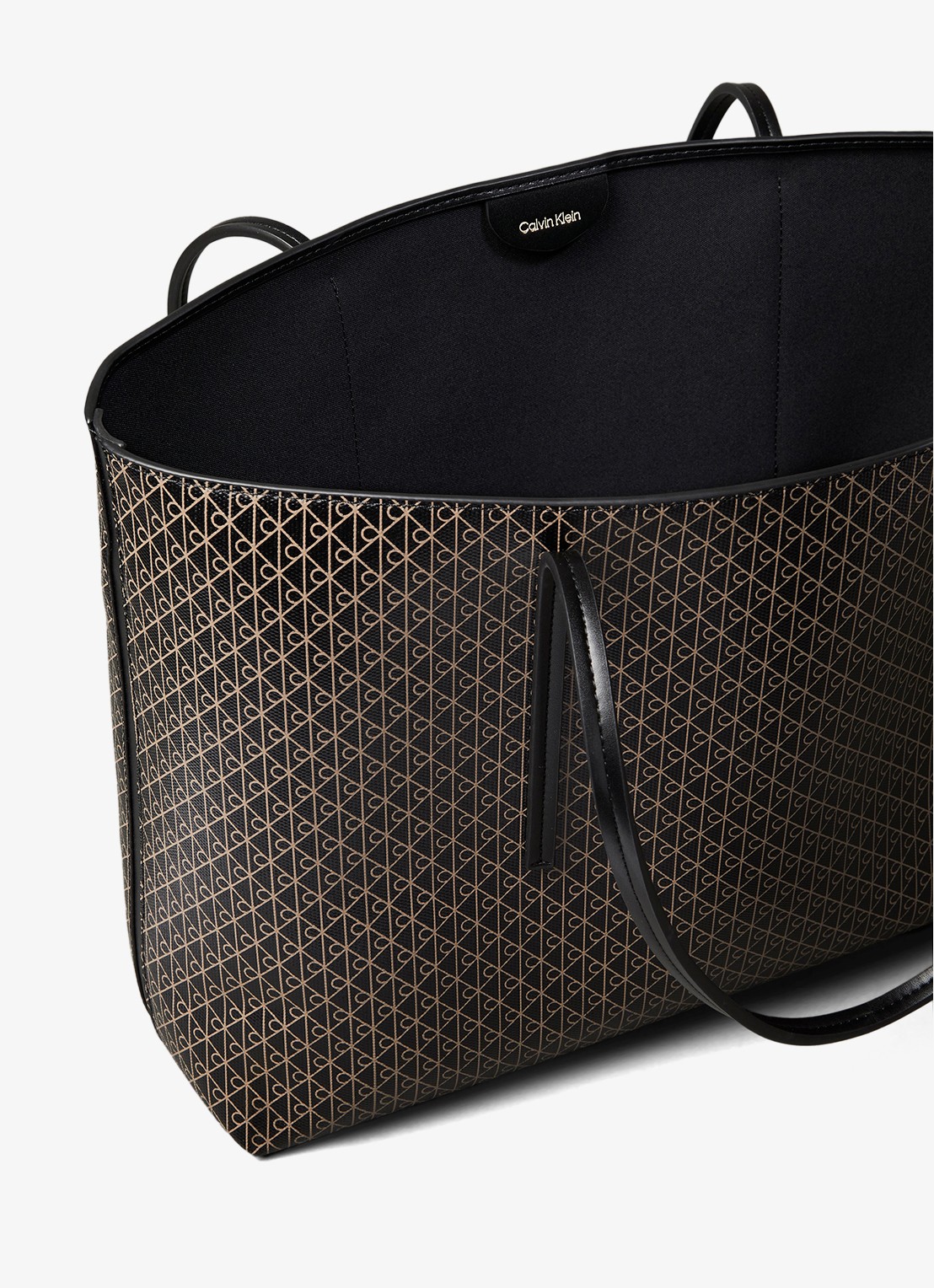 Calvin Klein Schoudertas met logoprint en uitneembaar etui - detail 3 zwart