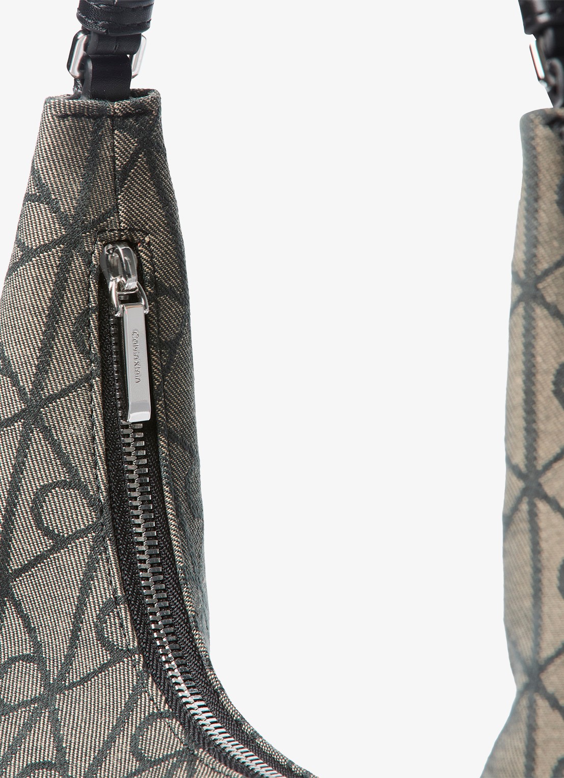 Calvin Klein Schoudertas met logoprint - detail 3 donkerbeige