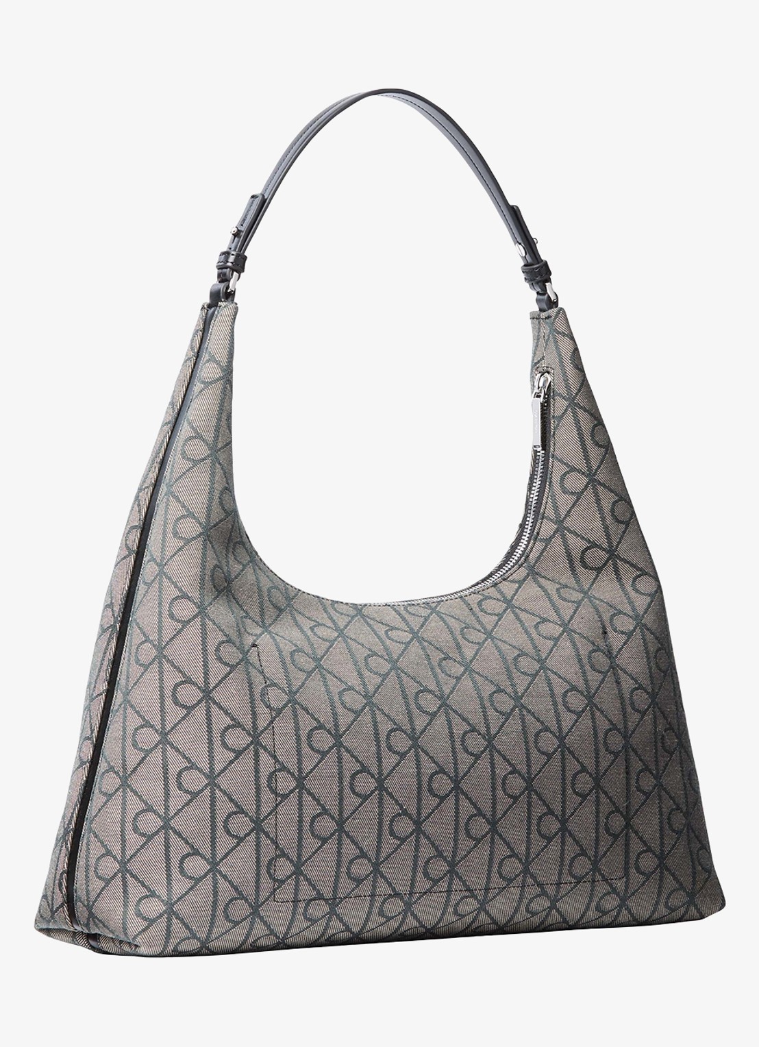Calvin Klein Schoudertas met logoprint - voorkant donkerbeige