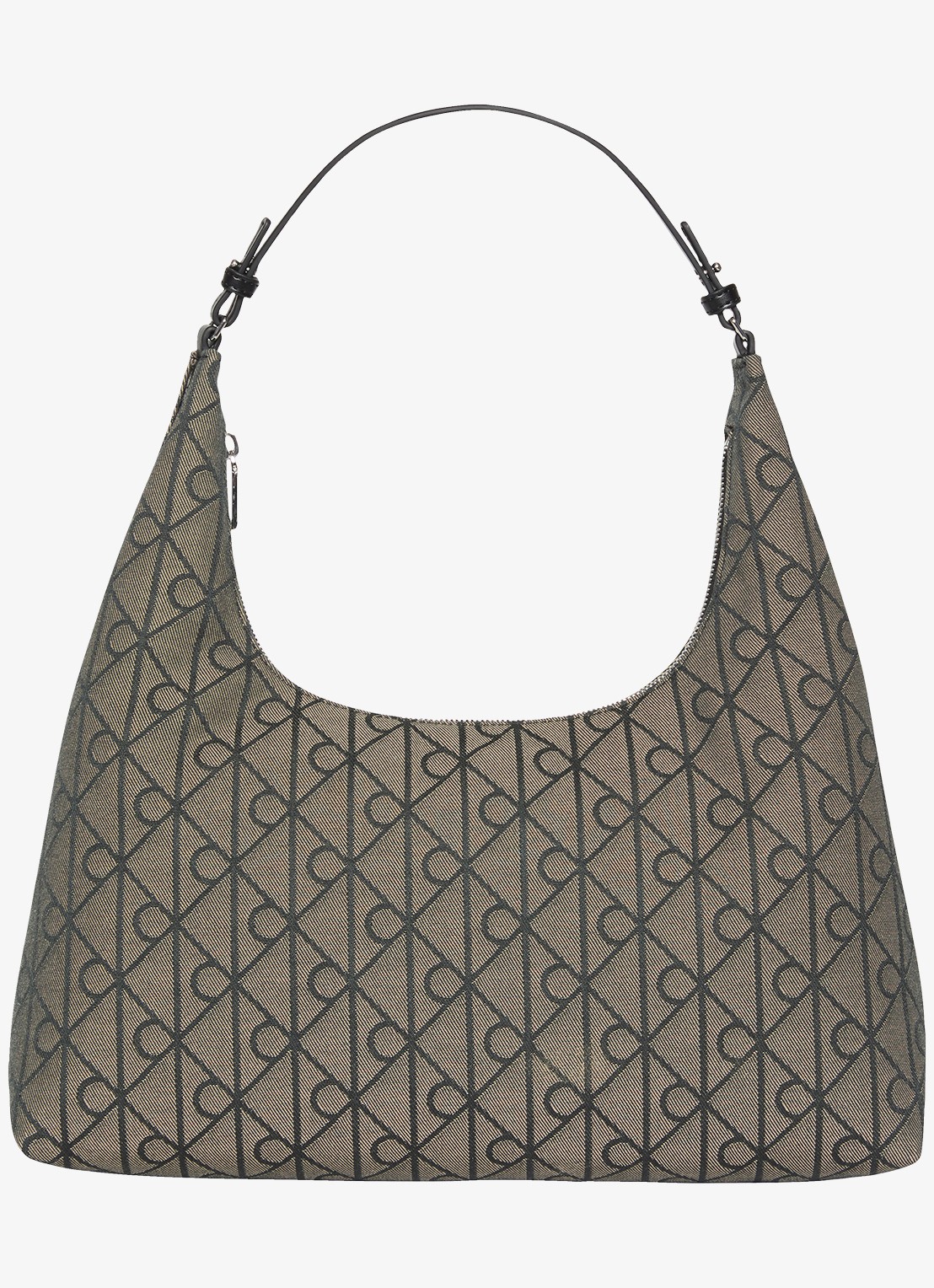 Calvin Klein Schoudertas met logoprint - voorkant 3 lotus beige/black aop jqd-8e3 /  zwart
