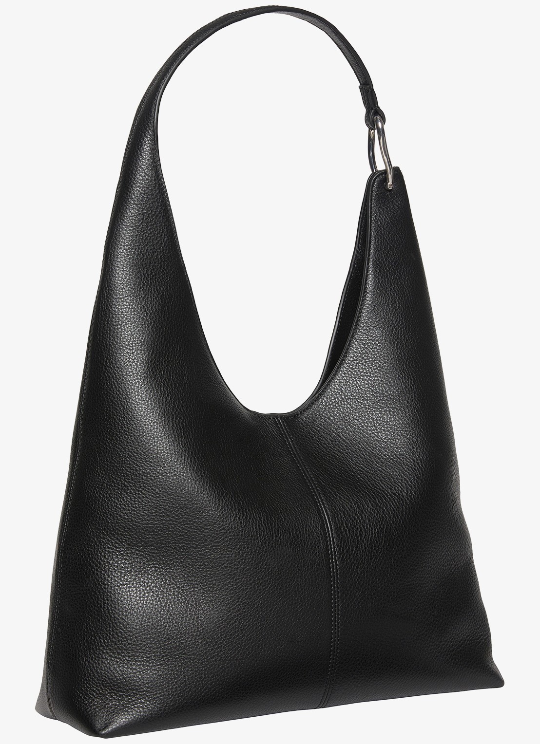 Calvin Klein Schoudertas van leer - detail 3 black-ub1 /  zwart