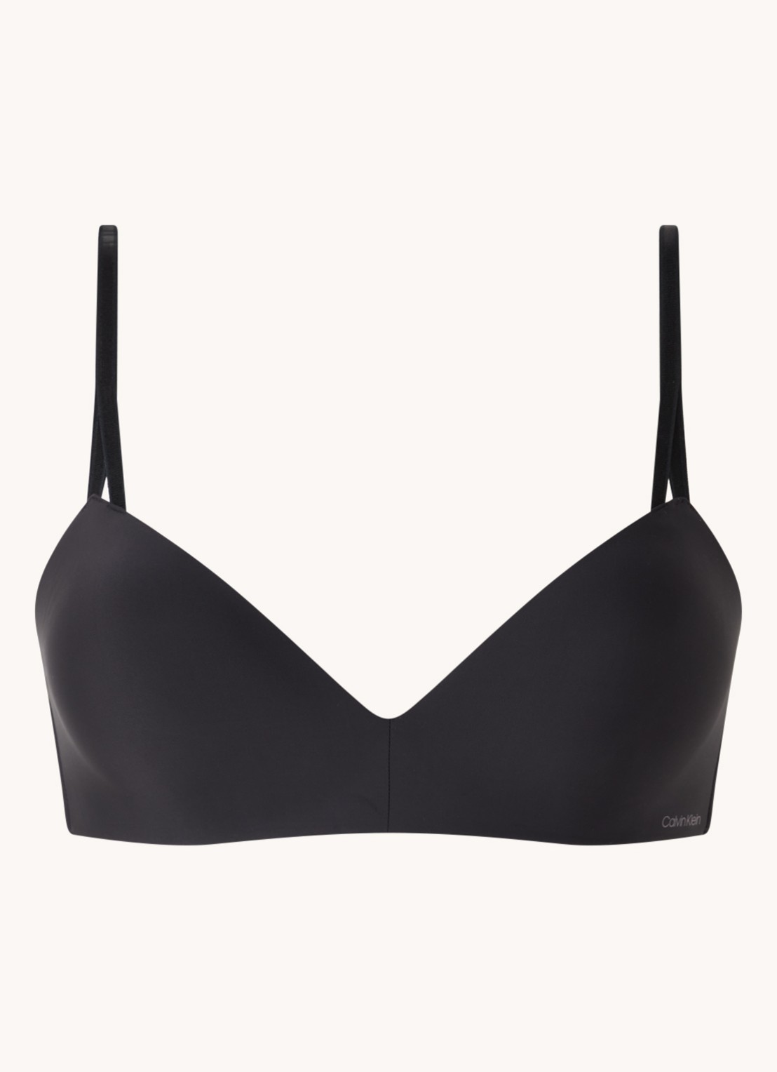 Calvin Klein Seductive Comfort beugelloze demi bh - voorkant zwart