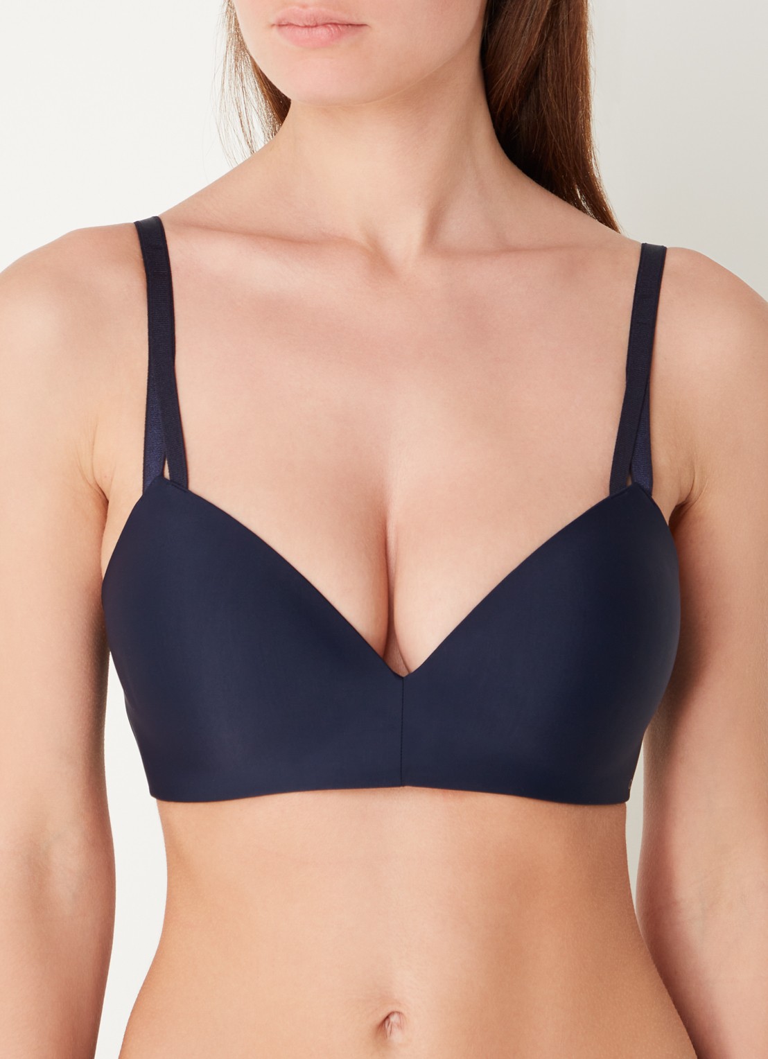 Calvin Klein Seductive Comfort beugelloze demi bh - detail 4 donkerblauw