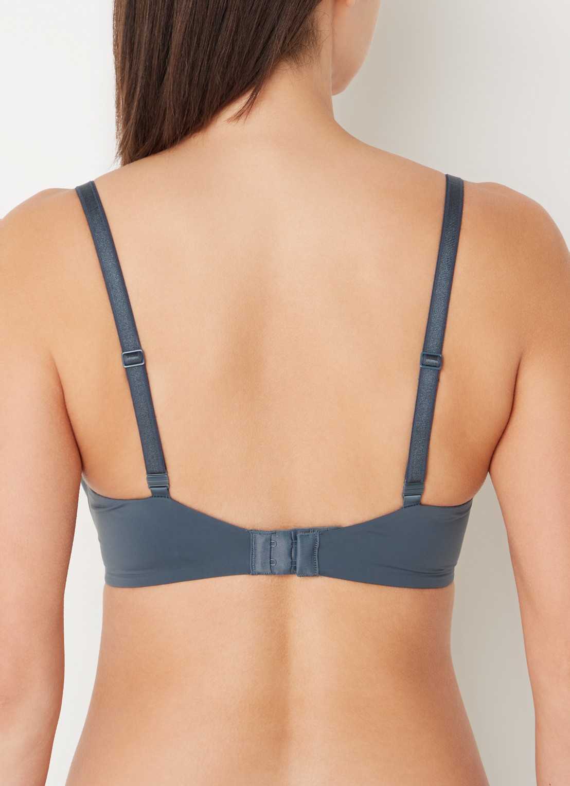Calvin Klein Seductive Comfort push-up bh - achterkant 5 dark slate-ceg / grijs