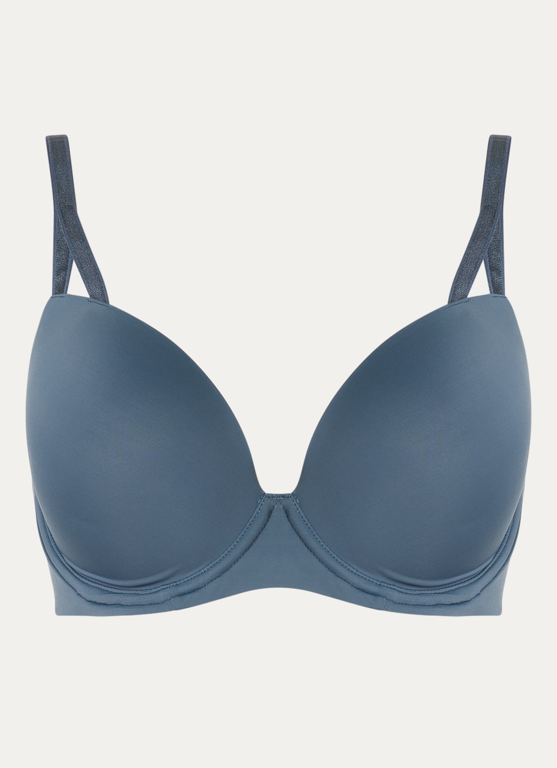 Calvin Klein Seductive Comfort push-up bh - voorkant 4 dark slate-ceg / grijs