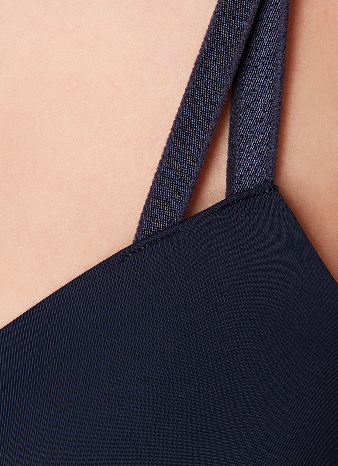 Calvin Klein Seductive Comfort push-up bh - detail 3 shoreline-0pp / blauw