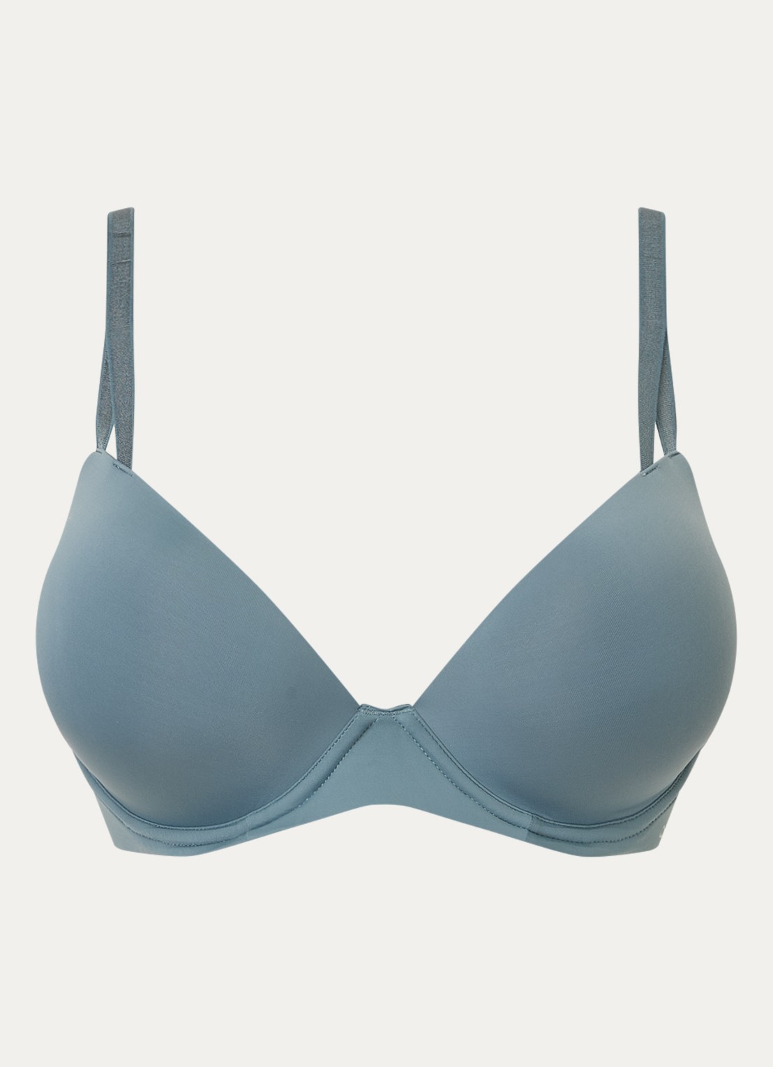 Calvin Klein Seductive Comfort push-up bh - voorkant 4 blue performance-pof / blauw