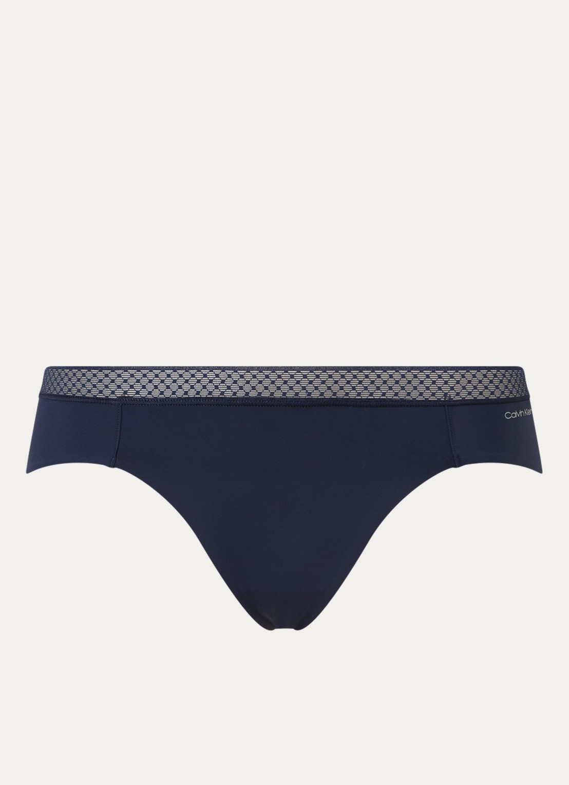 Calvin Klein Seductive Comfort slip met kant - voorkant donkerblauw