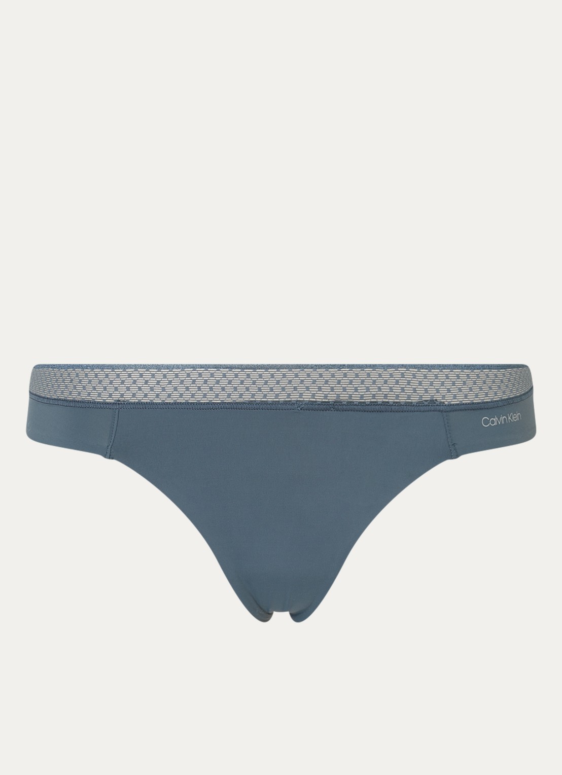 Calvin Klein Seductive Comfort string met kant - voorkant 3 petrolgroen