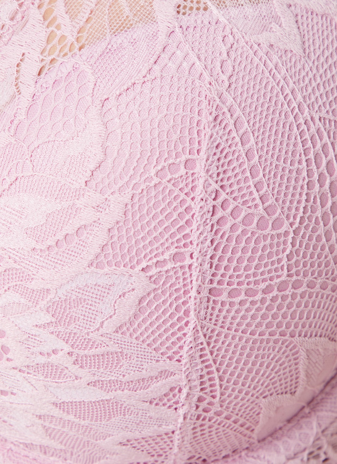 Calvin Klein Seductive Comfort voorgevormde plunge bh met overlay van kant - detail 3 roze