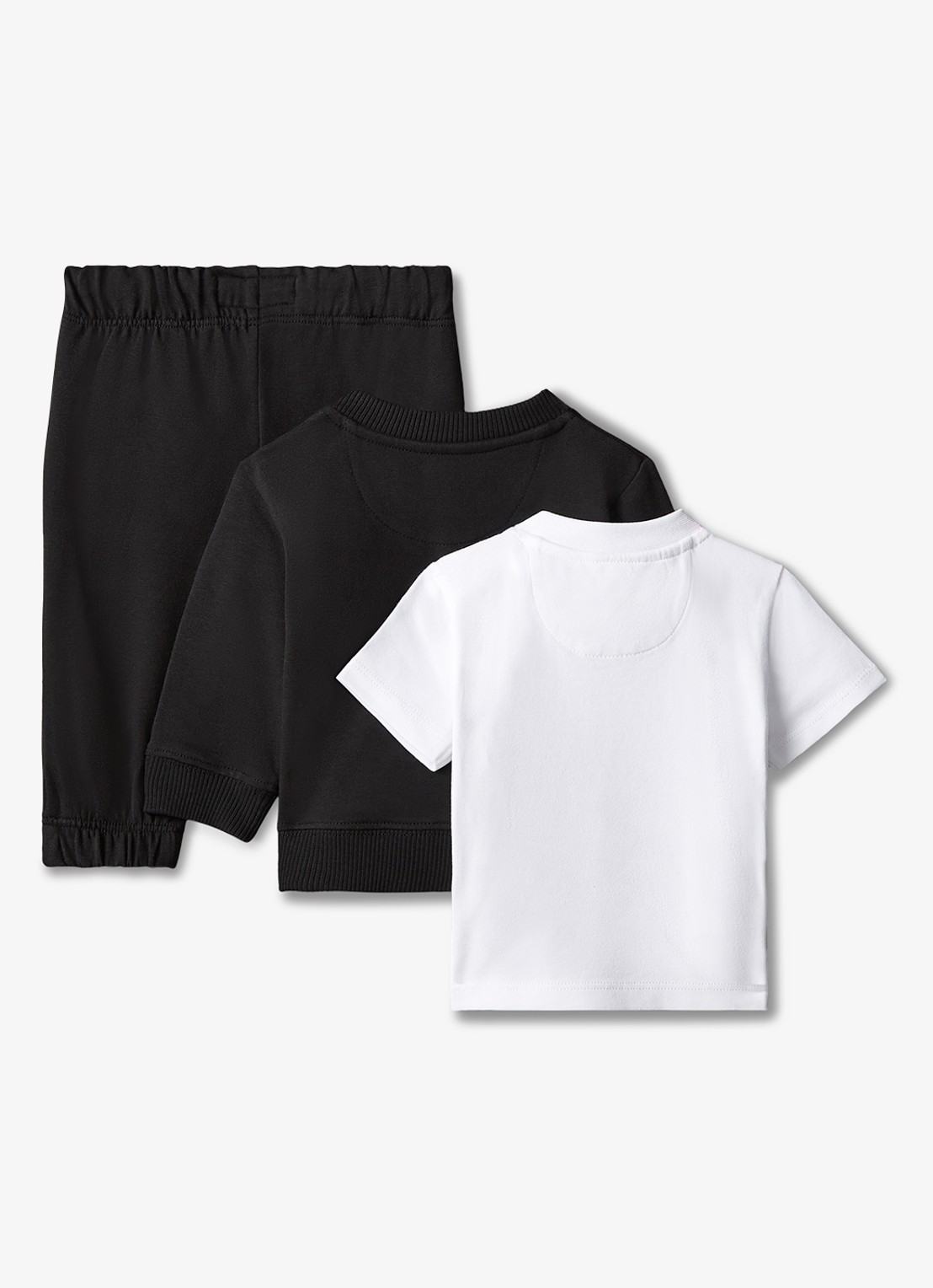 Calvin Klein Set van joggingbroek met trui en T-shirt in giftbox 2-delig - achterkant zwart