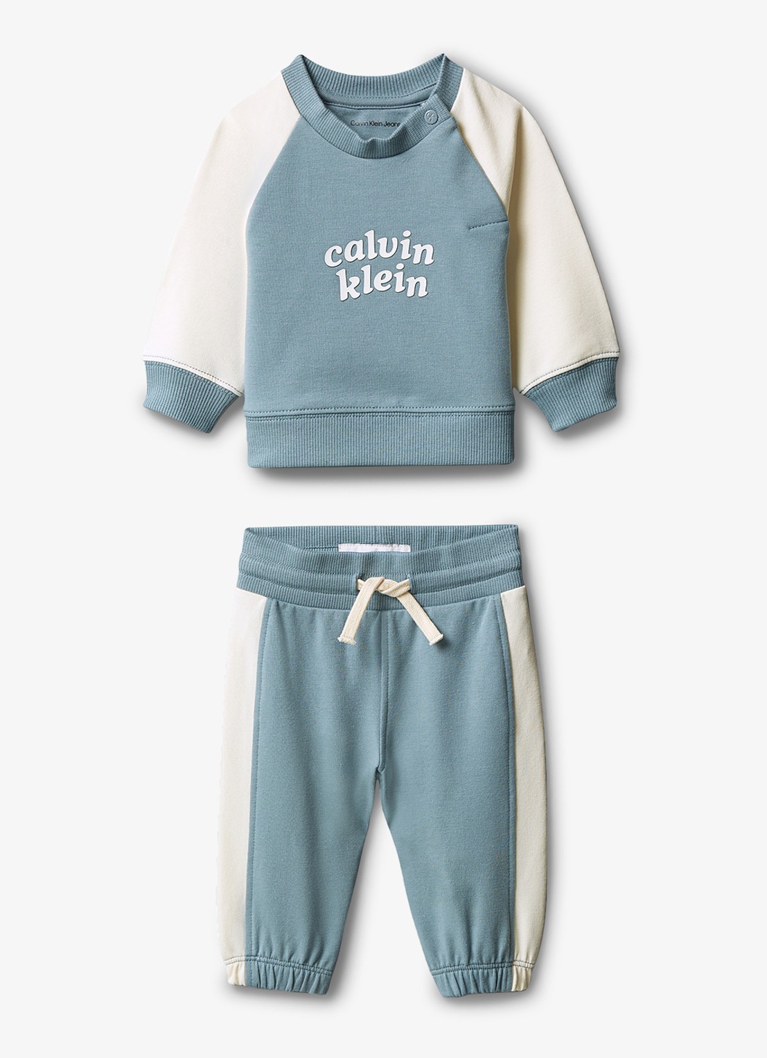 Calvin Klein Set van sweater en joggingbroek met logo 2-delig - voorkant 2 blauw