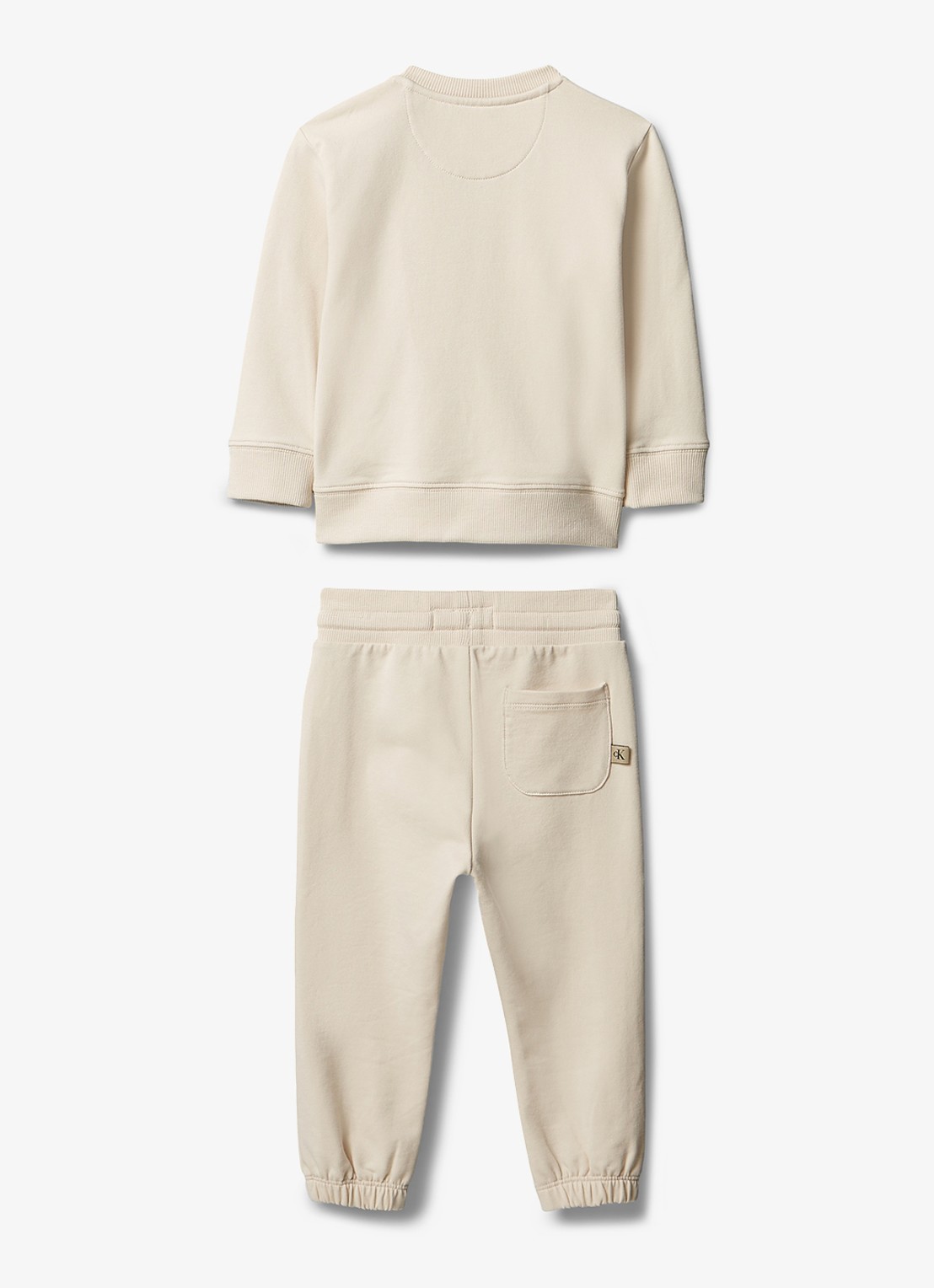 Calvin Klein Set van sweater en joggingbroek met logoborduring 2-delig - achterkant 2 beige