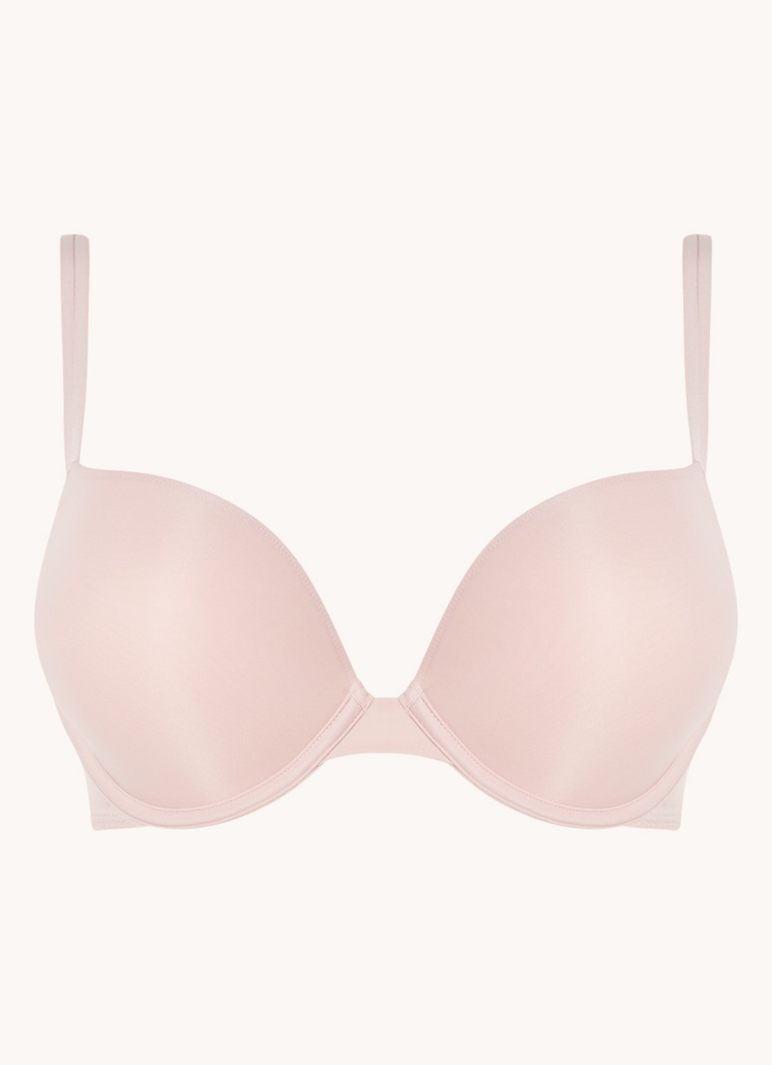 Calvin Klein Sheer Marquisette plunge push-up bh - voorkant 5 lichtroze
