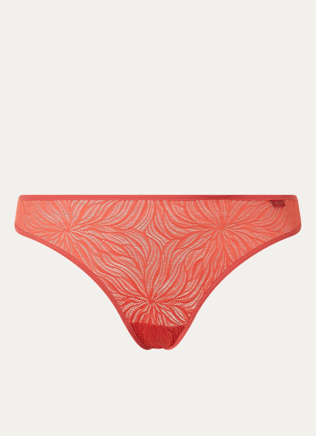 Calvin Klein Sheer Marquisette string van kant - voorkant 3 jazzberry jam / rood
