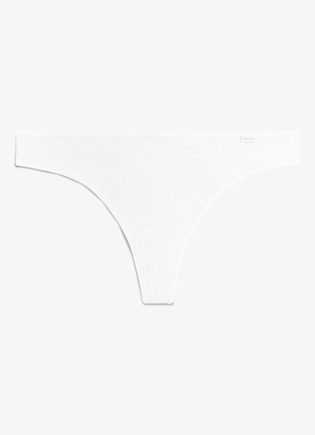 Calvin Klein Sheer Marquisette string van kant - voorkant 8 white / wit