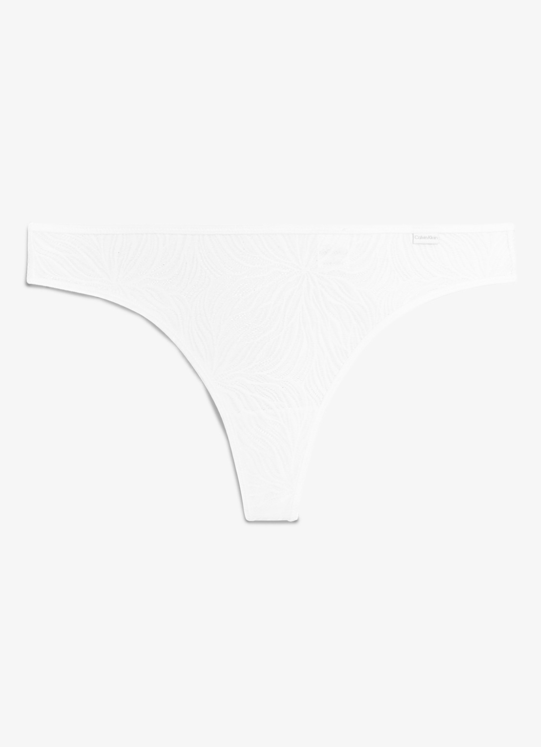 Calvin Klein Sheer Marquisette string van kant - voorkant 9 white / wit