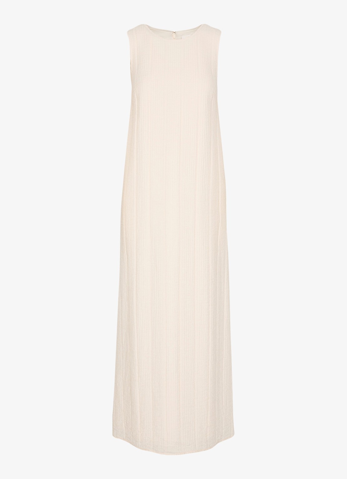 Calvin Klein Sheer midi jurk met structuur - voorkant 5 creme