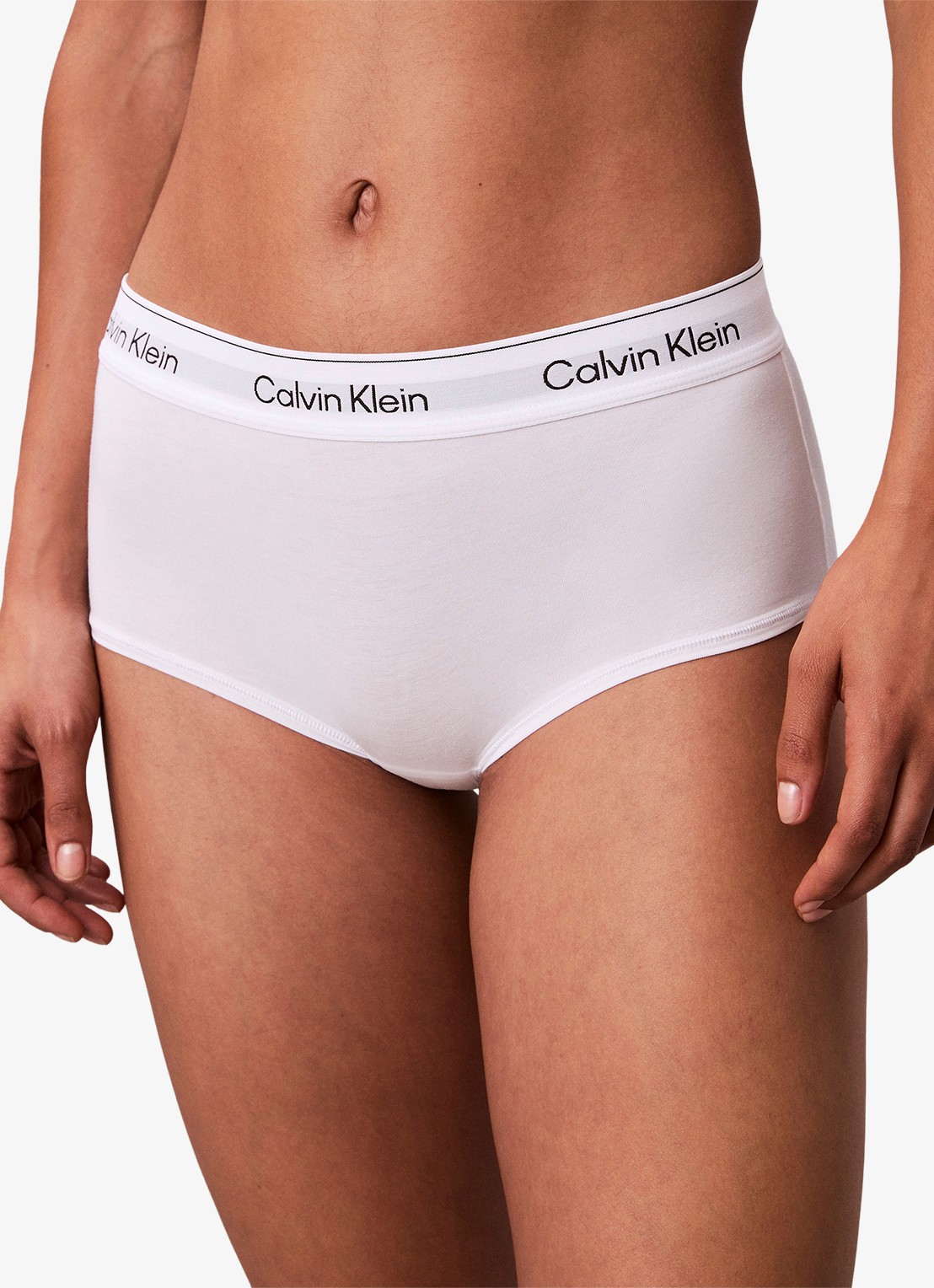 Calvin Klein Shorty met logoband - detail 4 wit