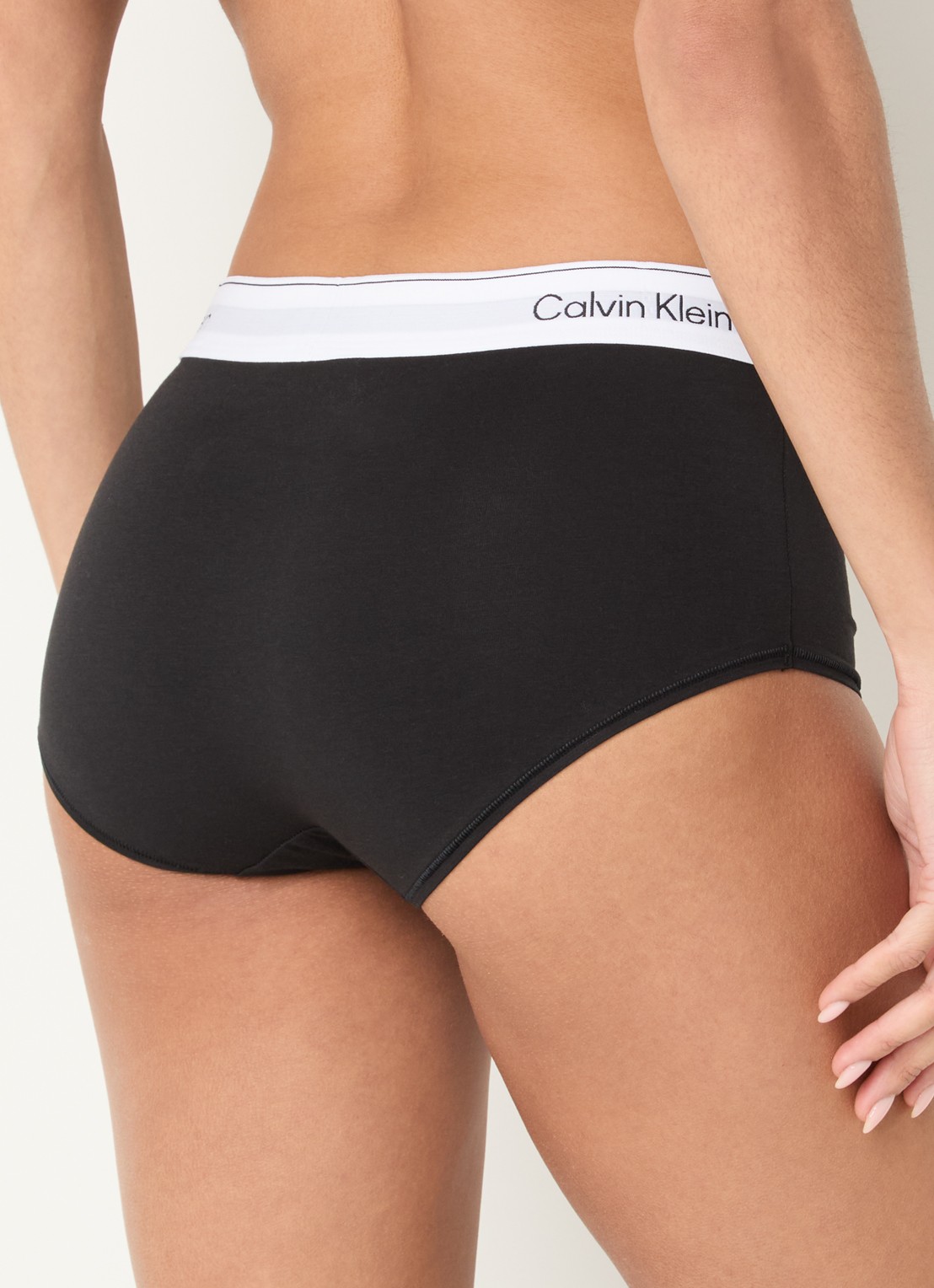 Calvin Klein Shorty met logoband - achterkant zwart