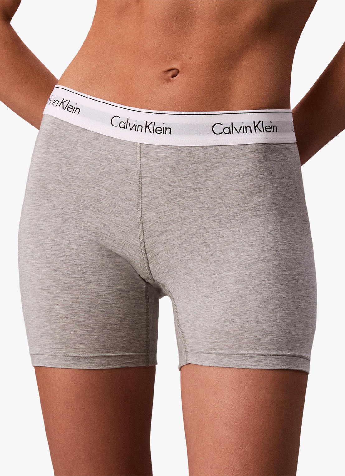 Calvin Klein Shorty met logoband  - detail 3 grijs