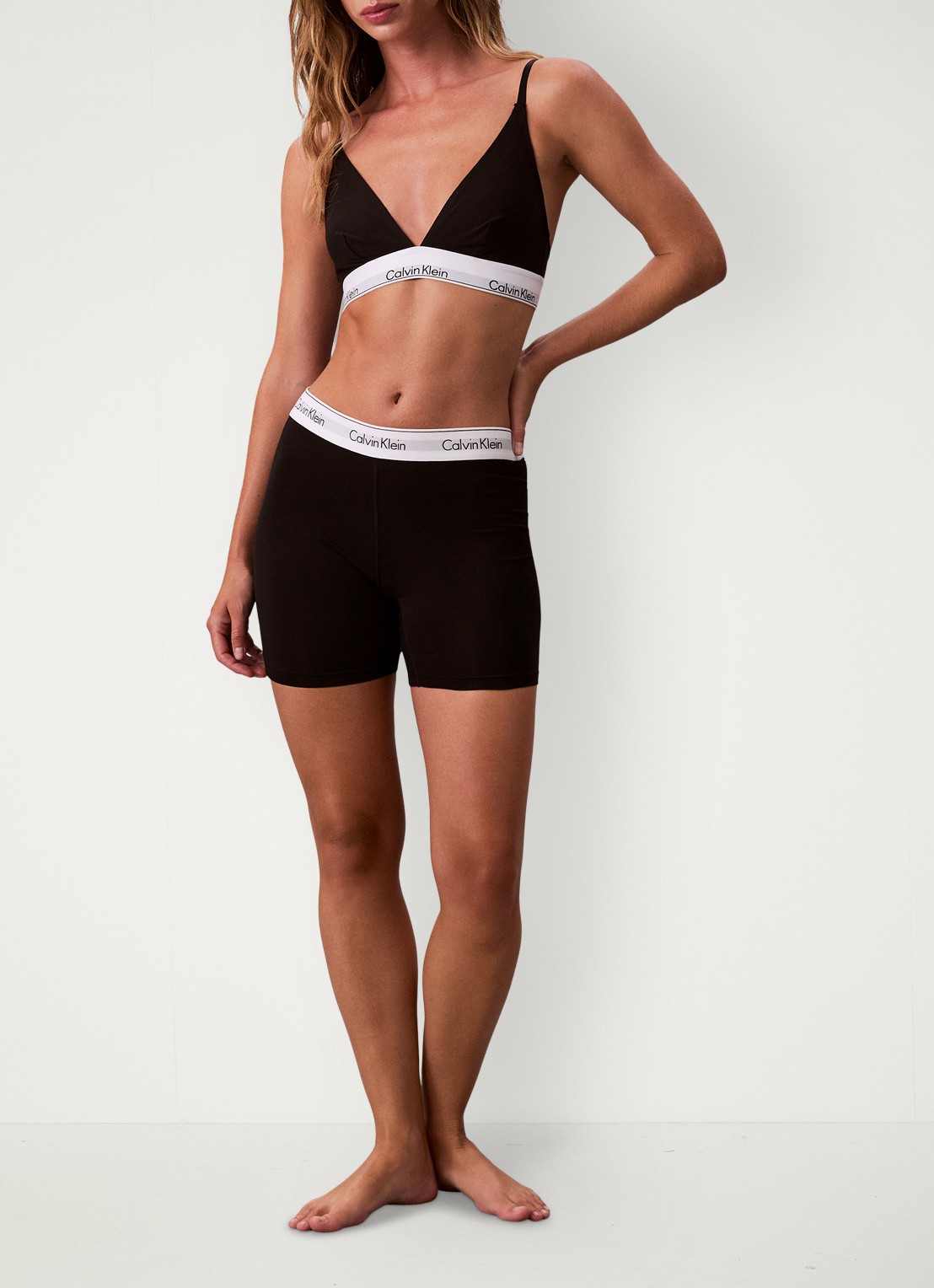 Calvin Klein Shorty met logoband  - detail 3 zwart