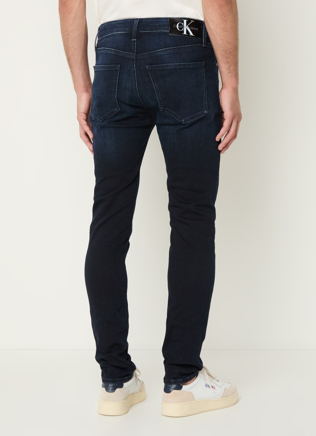 Calvin Klein Skinny jeans met donkere wassing - achterkant 5 indigo