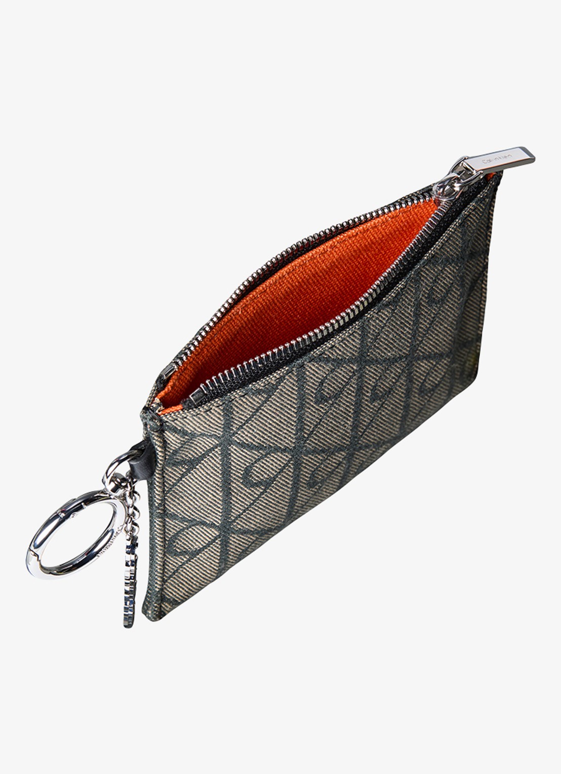 Calvin Klein Sleuteletui met logoprint - detail lotus beige/black aop jqd-8e3 /  zwart