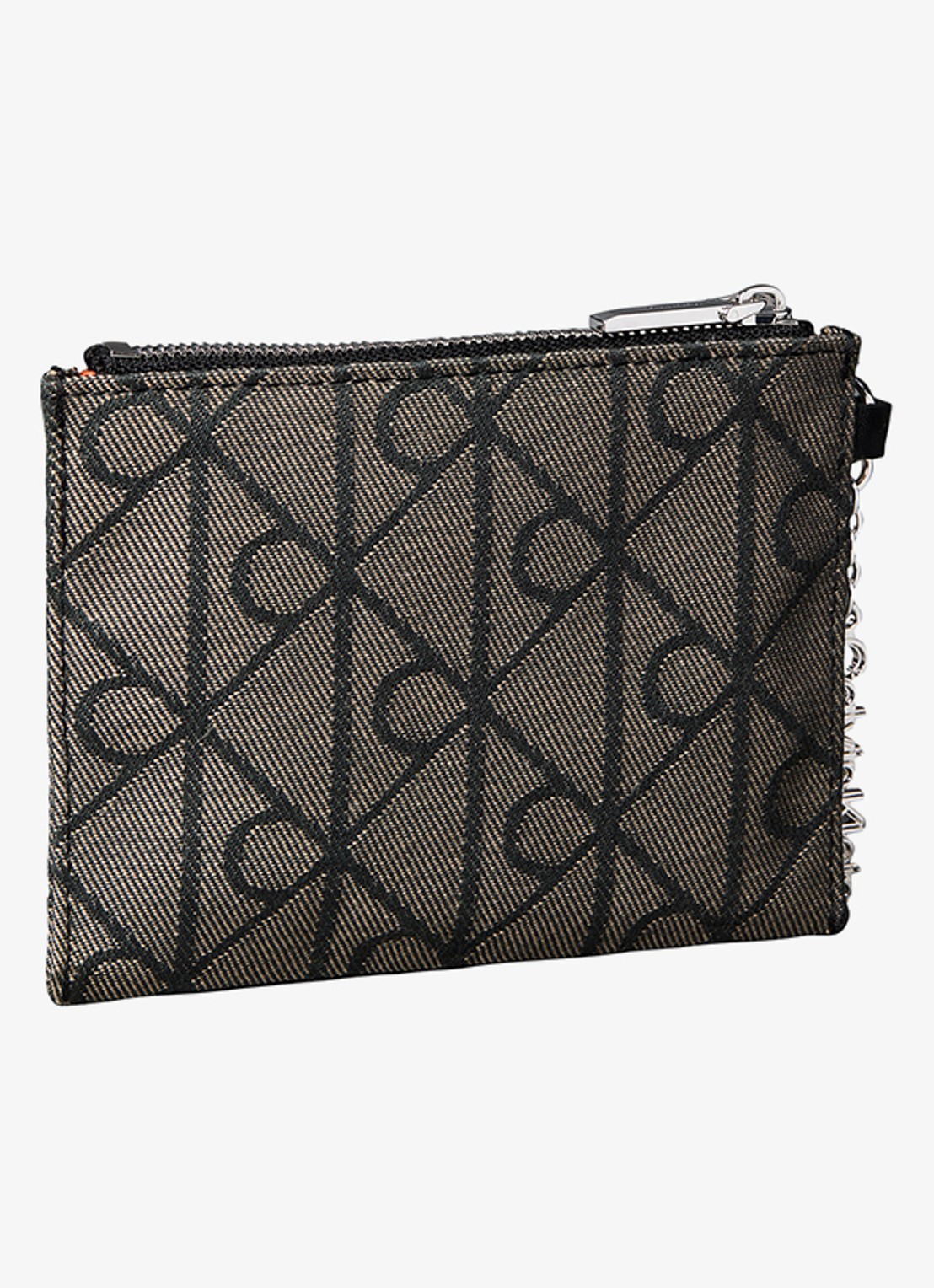 Calvin Klein Sleuteletui met logoprint - voorkant 2 lotus beige/black aop jqd-8e3 /  zwart