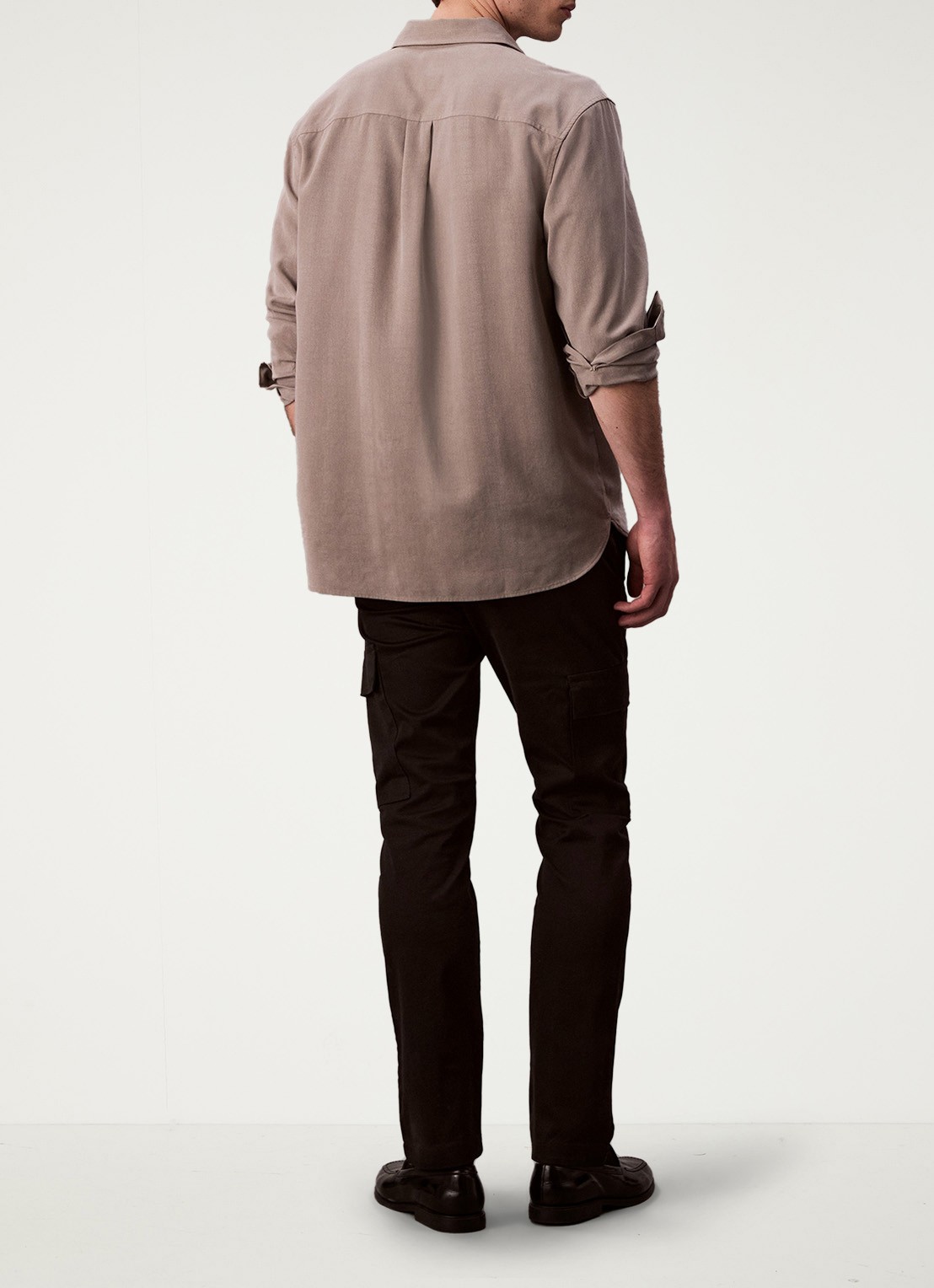 Calvin Klein Slim fit cargobroek met klepzakken - achterkant zwart