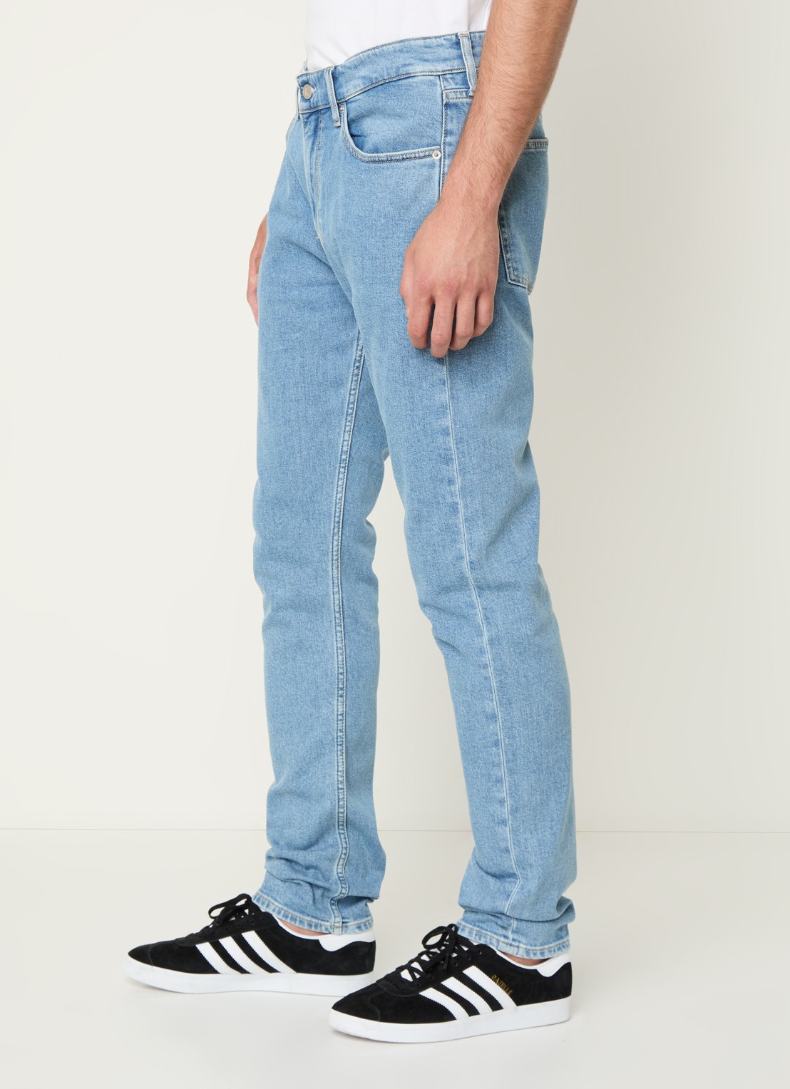 Calvin Klein Slim fit jeans met medium wassing - detail 5 indigo
