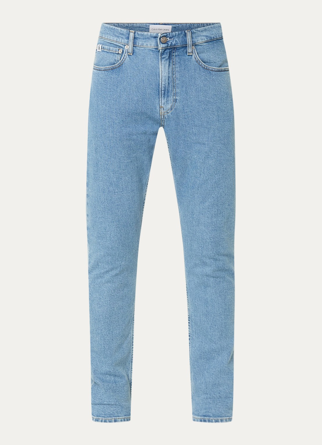 Calvin Klein Slim fit jeans met medium wassing - voorkant 2 indigo