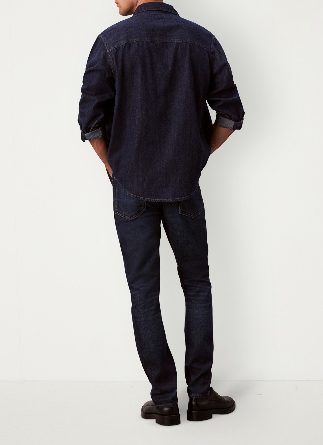 Calvin Klein Slim fit jeans met steekzakken - achterkant denim