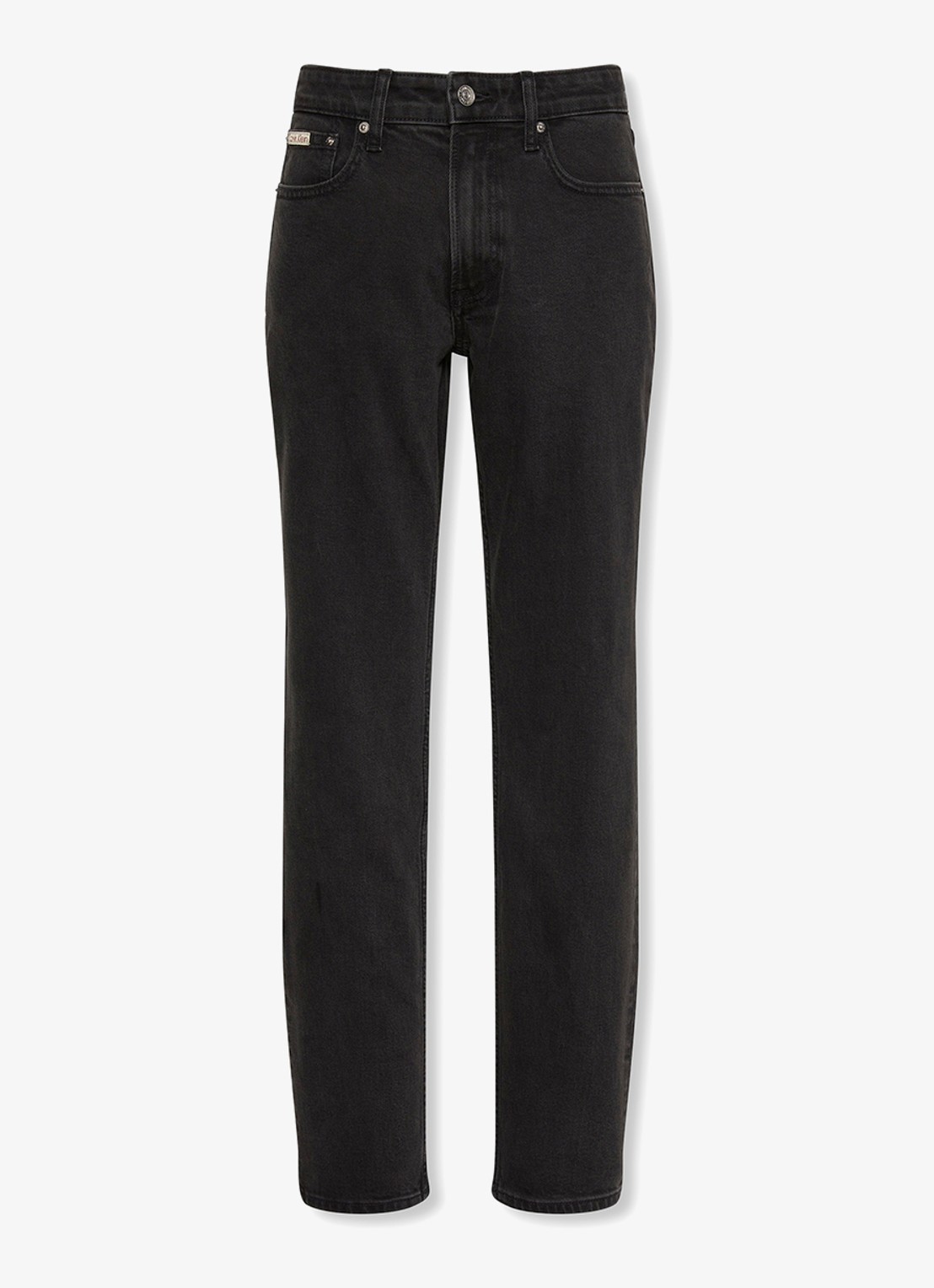 Calvin Klein Slim fit jeans met steekzakken - voorkant donkergrijs