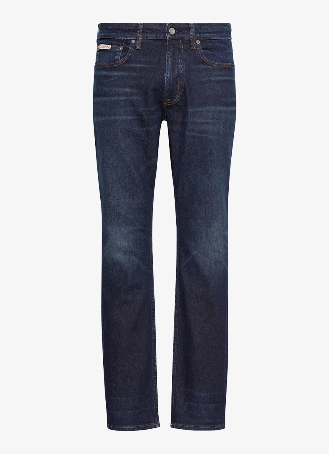 Calvin Klein Slim fit jeans met steekzakken - voorkant indigo