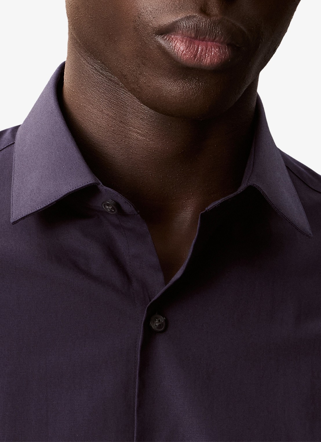 Calvin Klein Slim fit overhemd met dubbele manchet - detail 6 donkerblauw