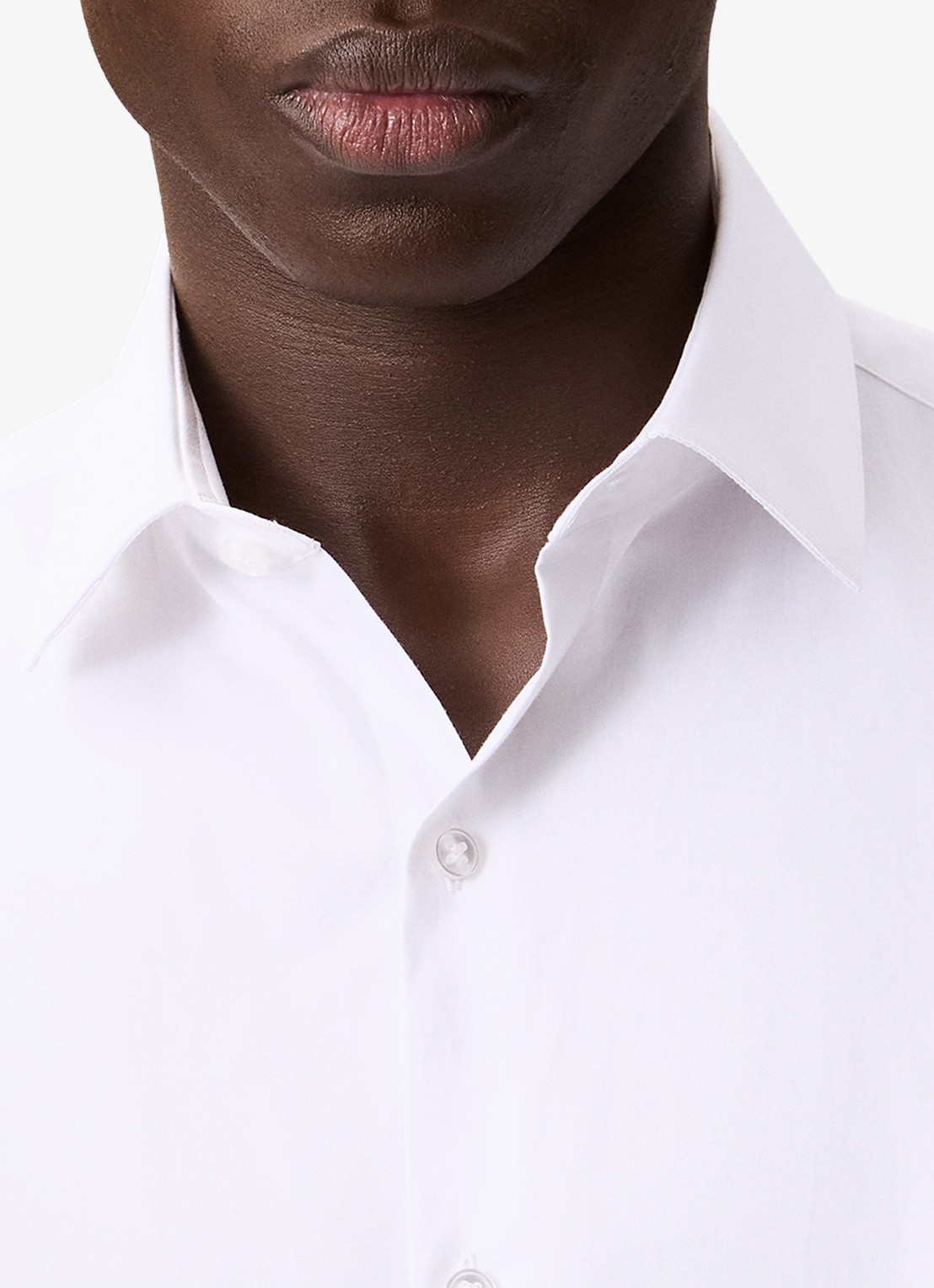 Calvin Klein Slim fit overhemd met dubbele manchet - detail 3 wit