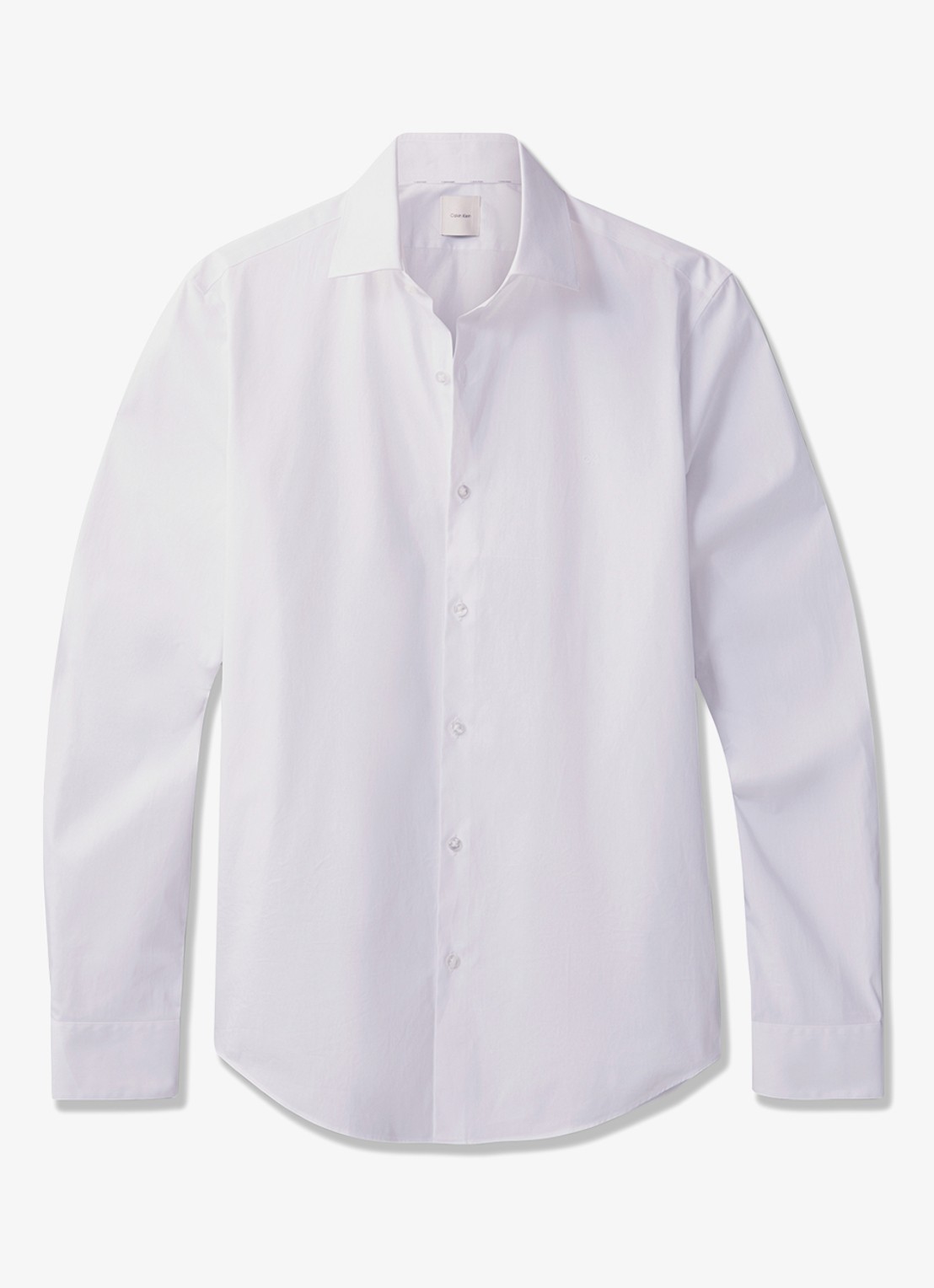 Calvin Klein Slim fit overhemd met dubbele manchet - voorkant 4 wit