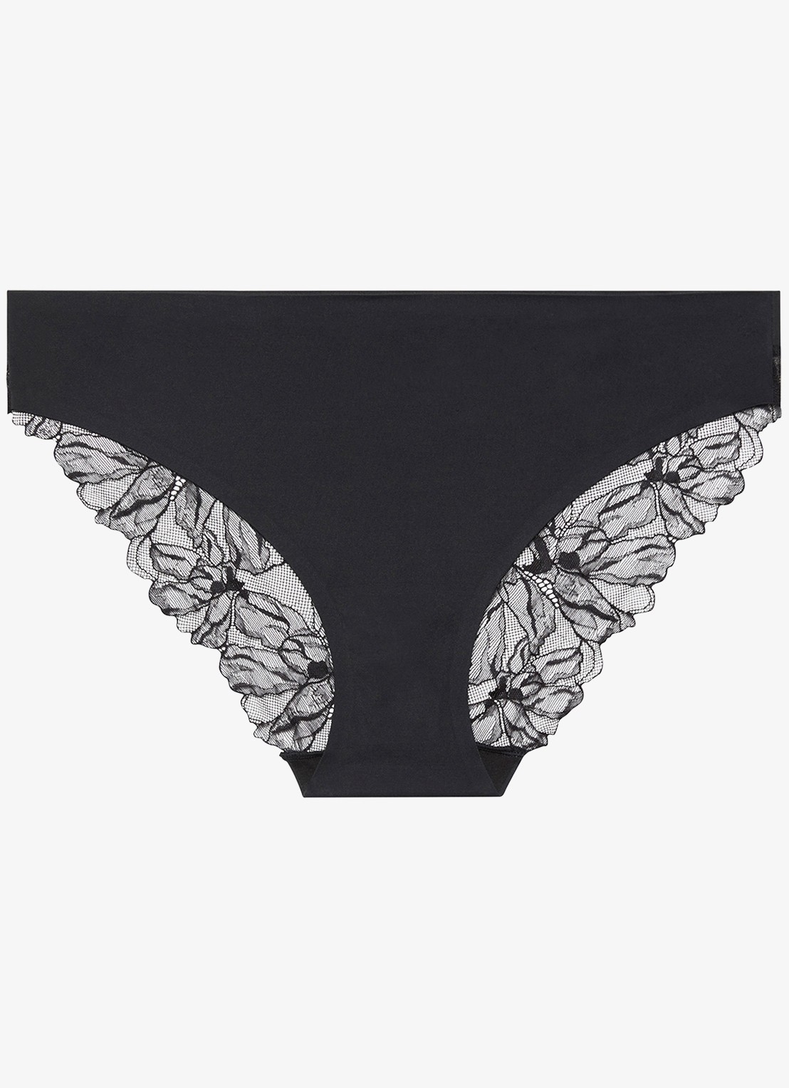 Calvin Klein Slip met details van kant - voorkant zwart