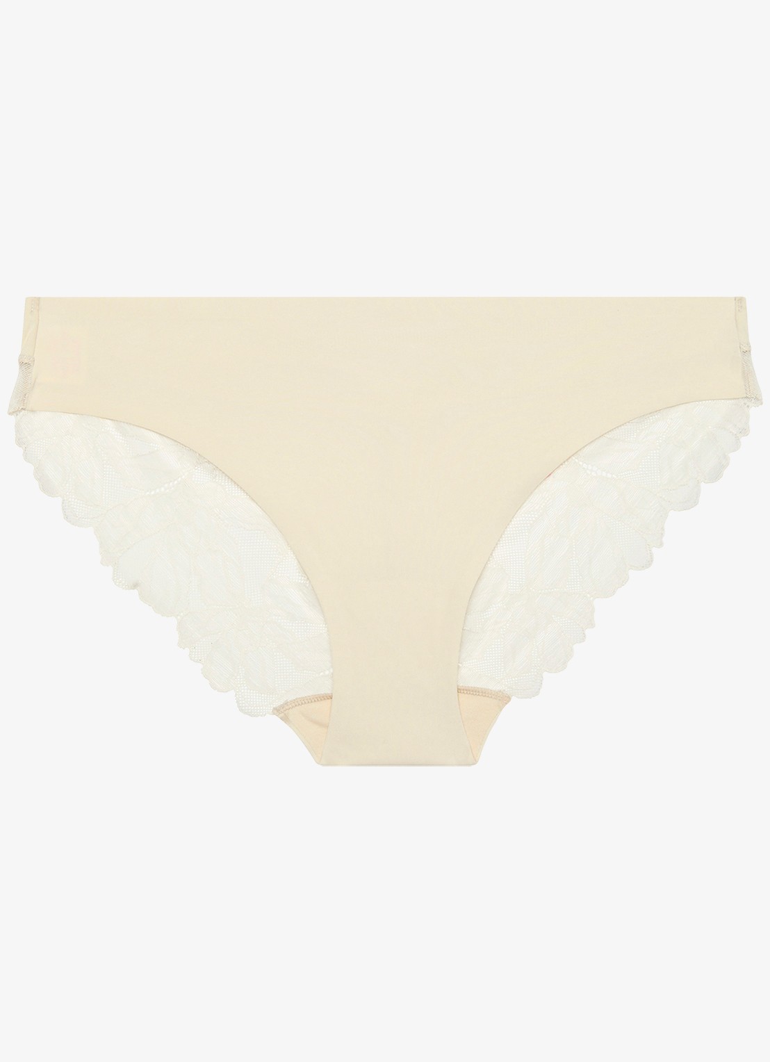 Calvin Klein Slip met details van kant - voorkant 4 gebroken wit